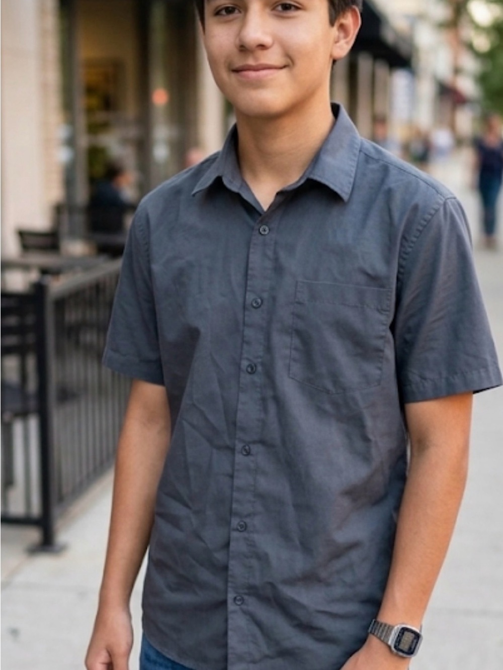 H&M Men's Short Sleeve Button-Down Shirt